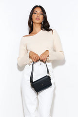 Winter Date Knitted Top Beige